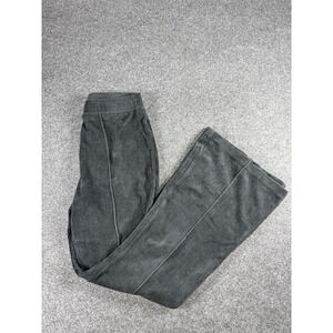 Aerie Pants Womens Small Gray Ribbed Corduroy Flare Lounge High Rise Western